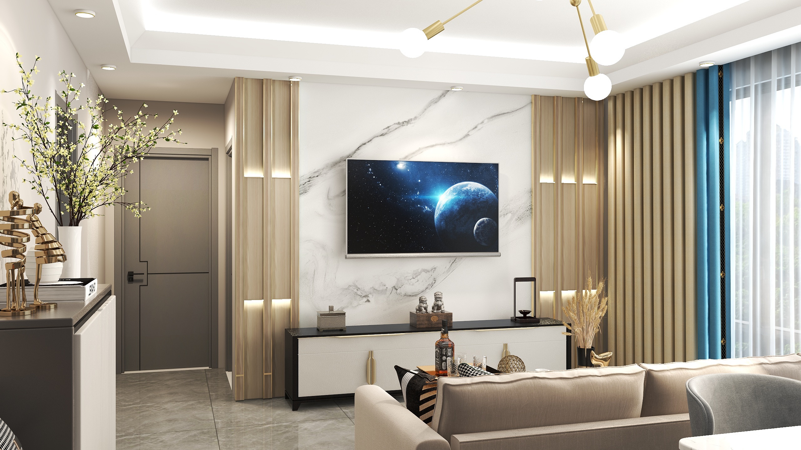 陈乐乐乐-瑞和园89.50㎡B户型3室2厅1卫-装修设计方案