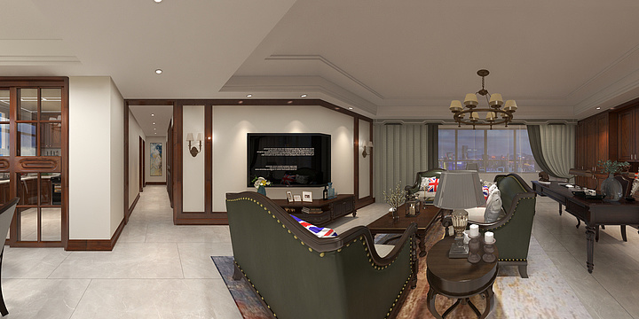 王木木哦-天和苑美式.dwg-装修设计方案