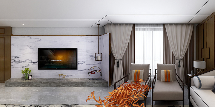 恒洋装饰设计-山漫锦城新中式风格-装修设计方案