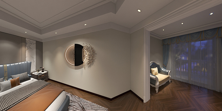 刘能行-香溪蓝山二楼卧室-装修设计方案