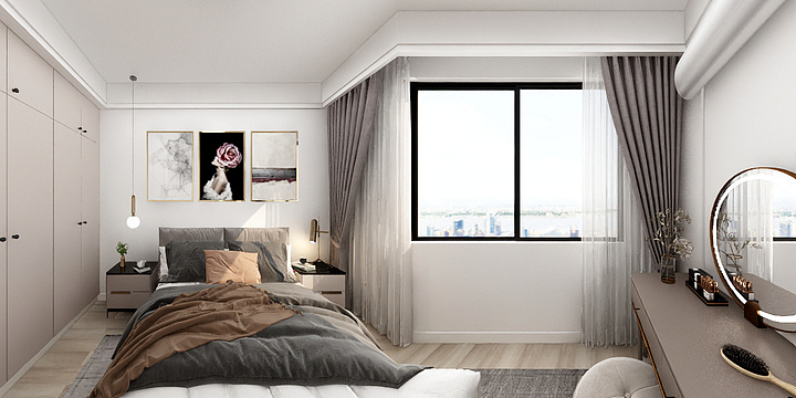 陈婉俊设计-瑞和园89.50㎡B户型3室2厅1卫-装修设计方案