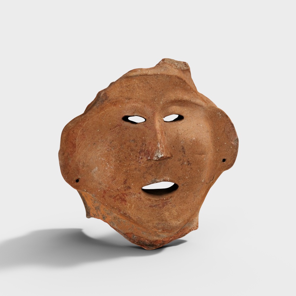 红陶人面像
