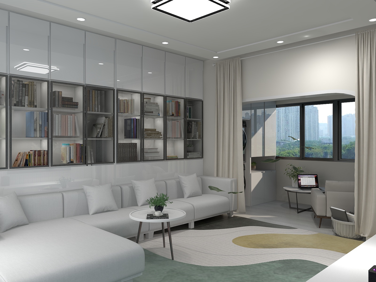 璐小假仙-湘江富力城二期（高层）128.77㎡高层C户型3室2厅2卫10916-2132-装修设计方案