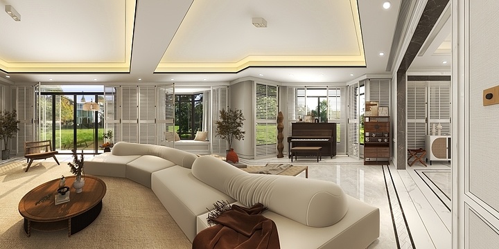 设计-效果图-混搭别墅-装修设计方案