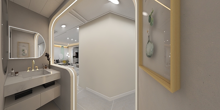 金金鑫鑫-联泰中心城---现代奶油风-装修设计方案