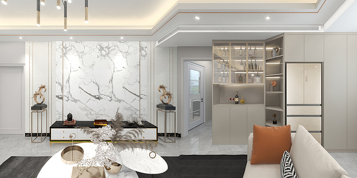 靏仙人-冯唐三层-方案二-装修设计方案