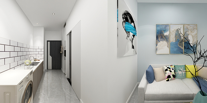 傅斯澄-万达公寓原始图.dwg-装修设计方案