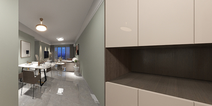 东莞博高盈装饰-唐商3栋1003效果图.dwg-装修设计方案