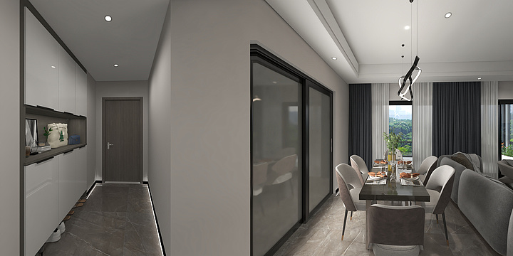 设计工程何冰-肇庆香港城108平方c2新中式-装修设计方案