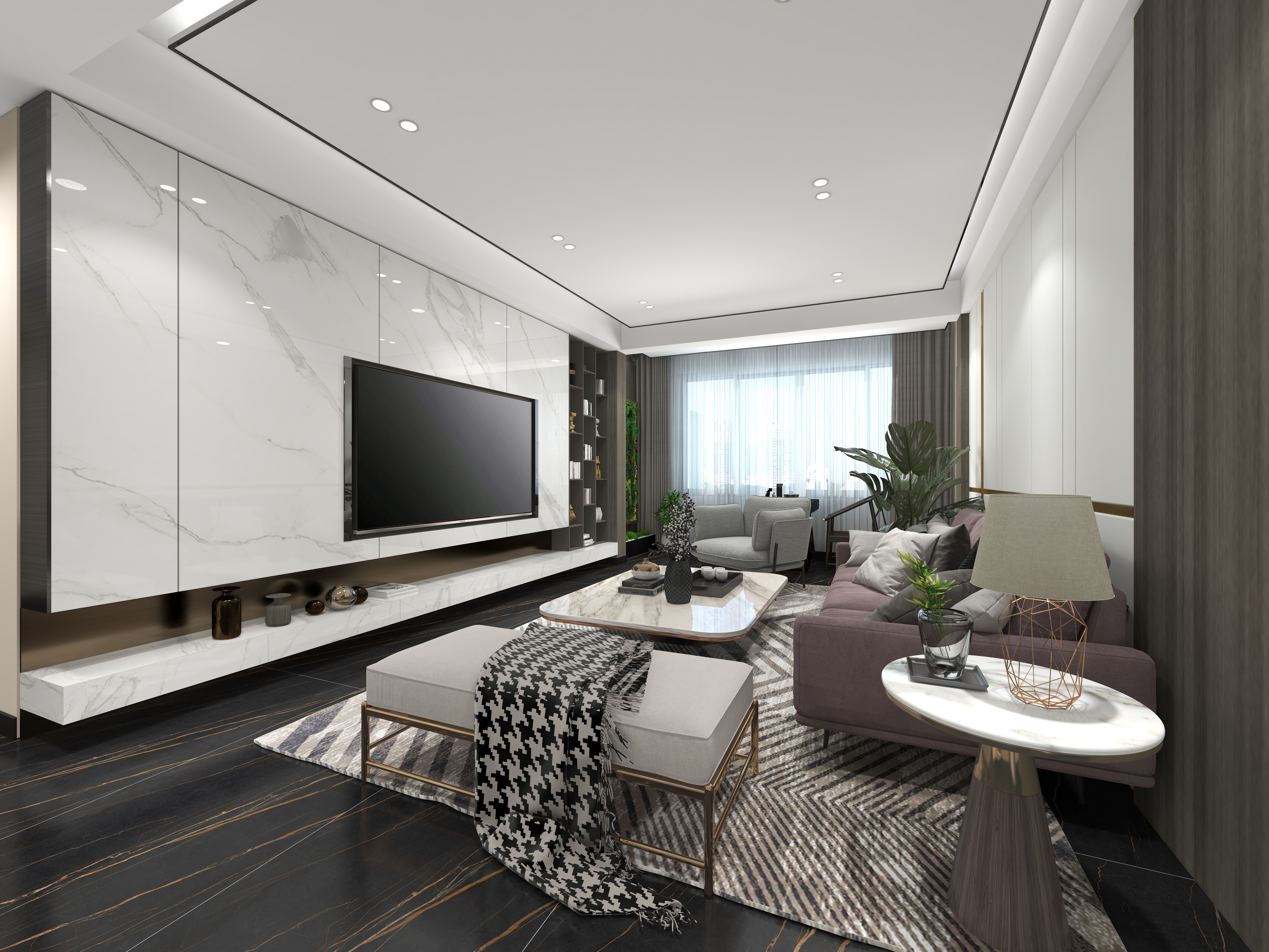 圱墨-文华书院31号楼145㎡轻奢风格-装修设计方案