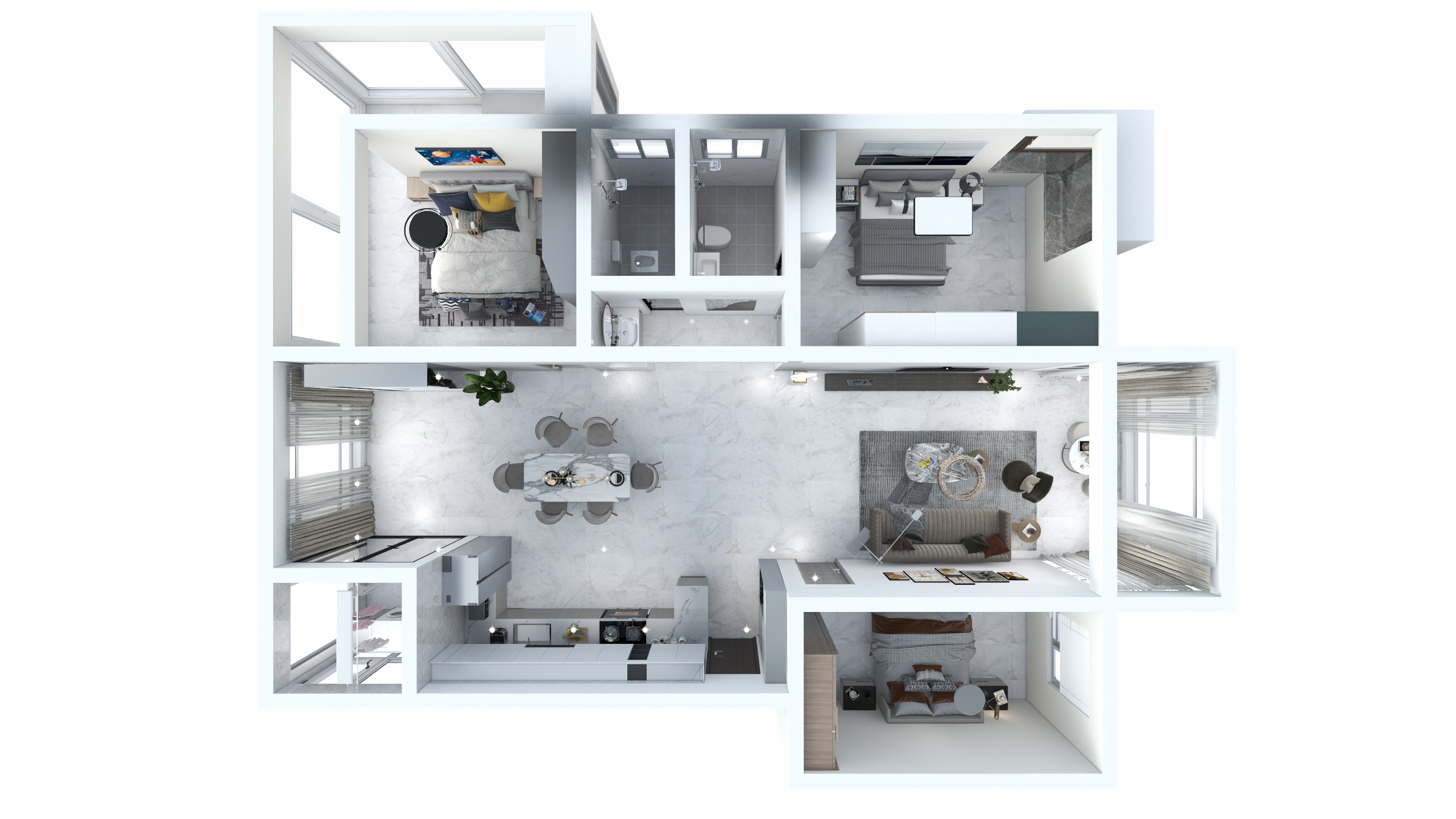 闵俊魁-万联铭盛湾10-1-501效果图-副本-装修设计方案