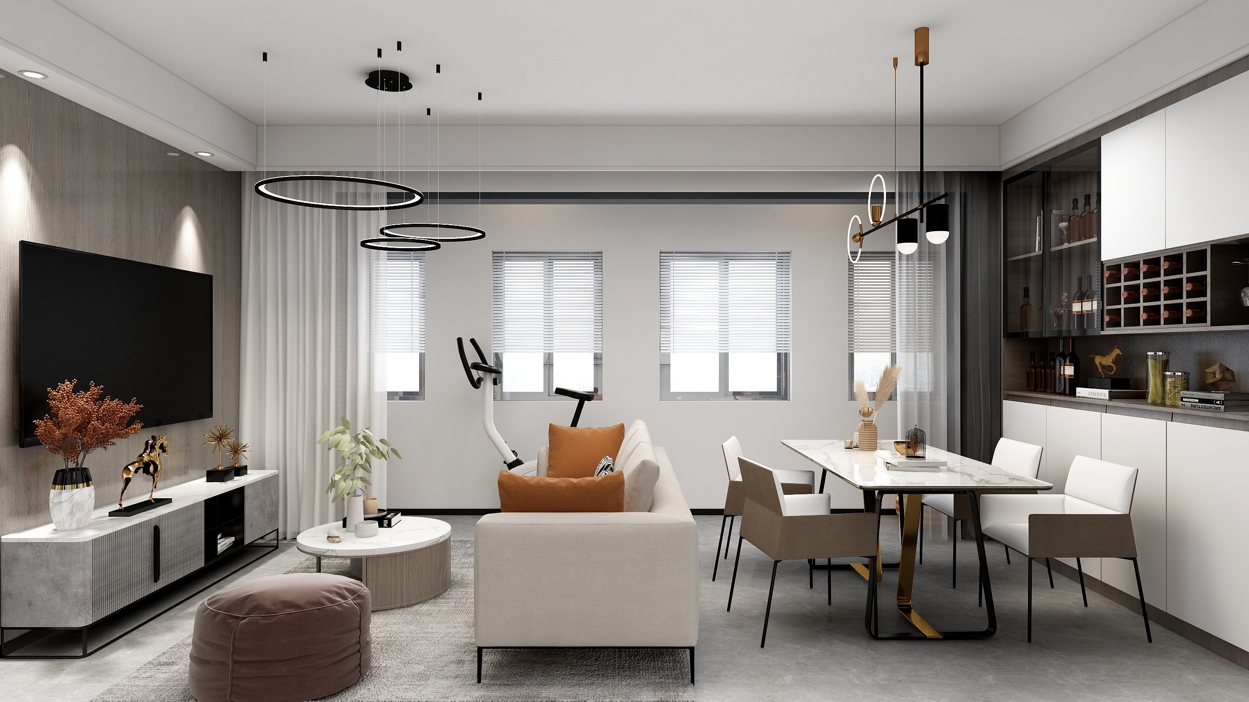 Jie F. Design-瑞和园89.50㎡B户型3室2厅1卫-装修设计方案