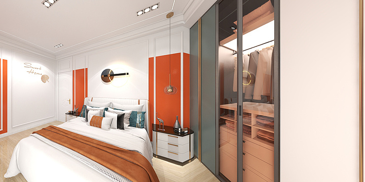 张少阳-法式轻奢家装效果图（邱胜邦）-装修设计方案