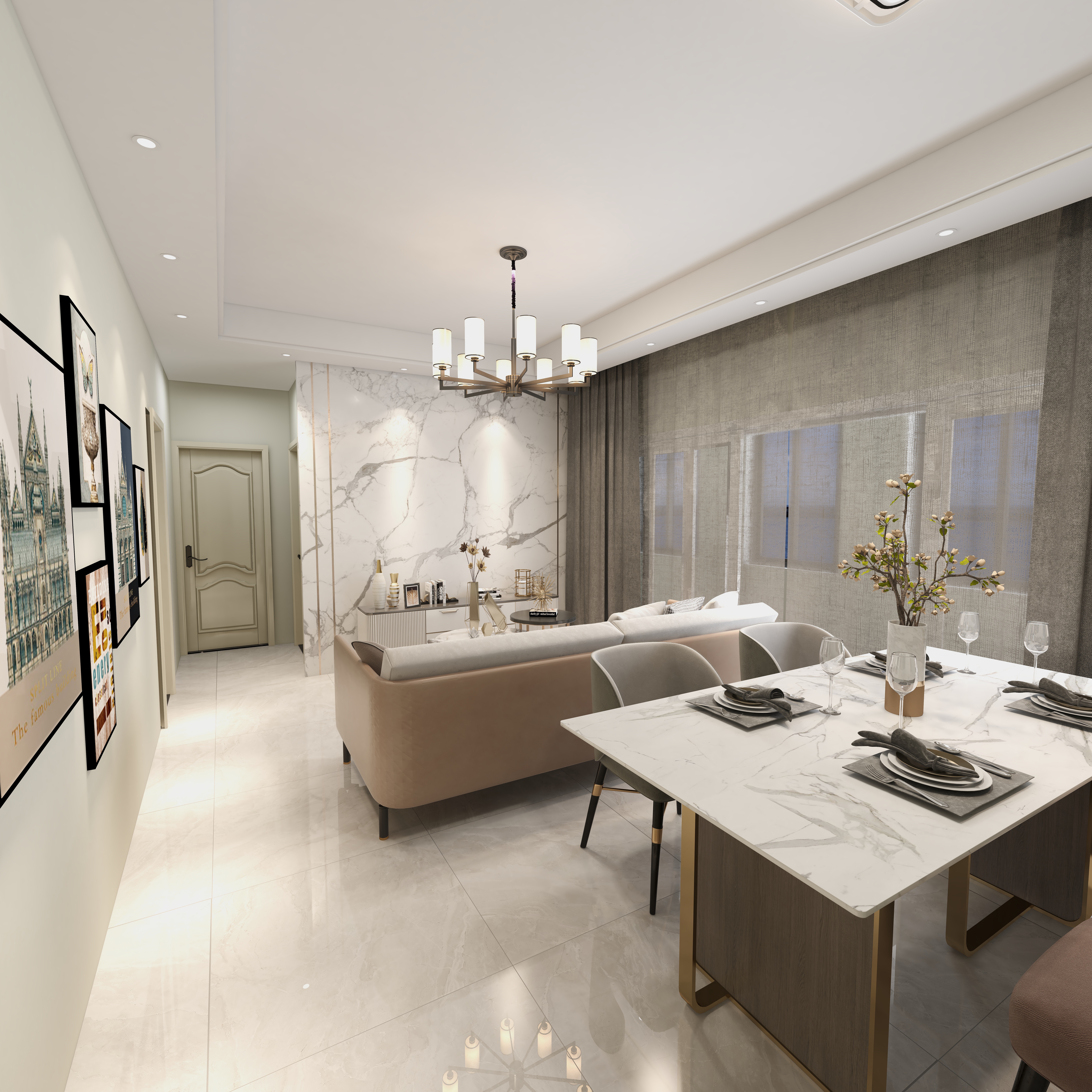 AA刘章虎-瑞和园89.50㎡B户型3室2厅1卫-装修设计方案