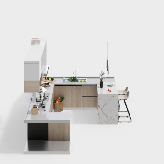 Modern Kitchen Cabinets,wood color