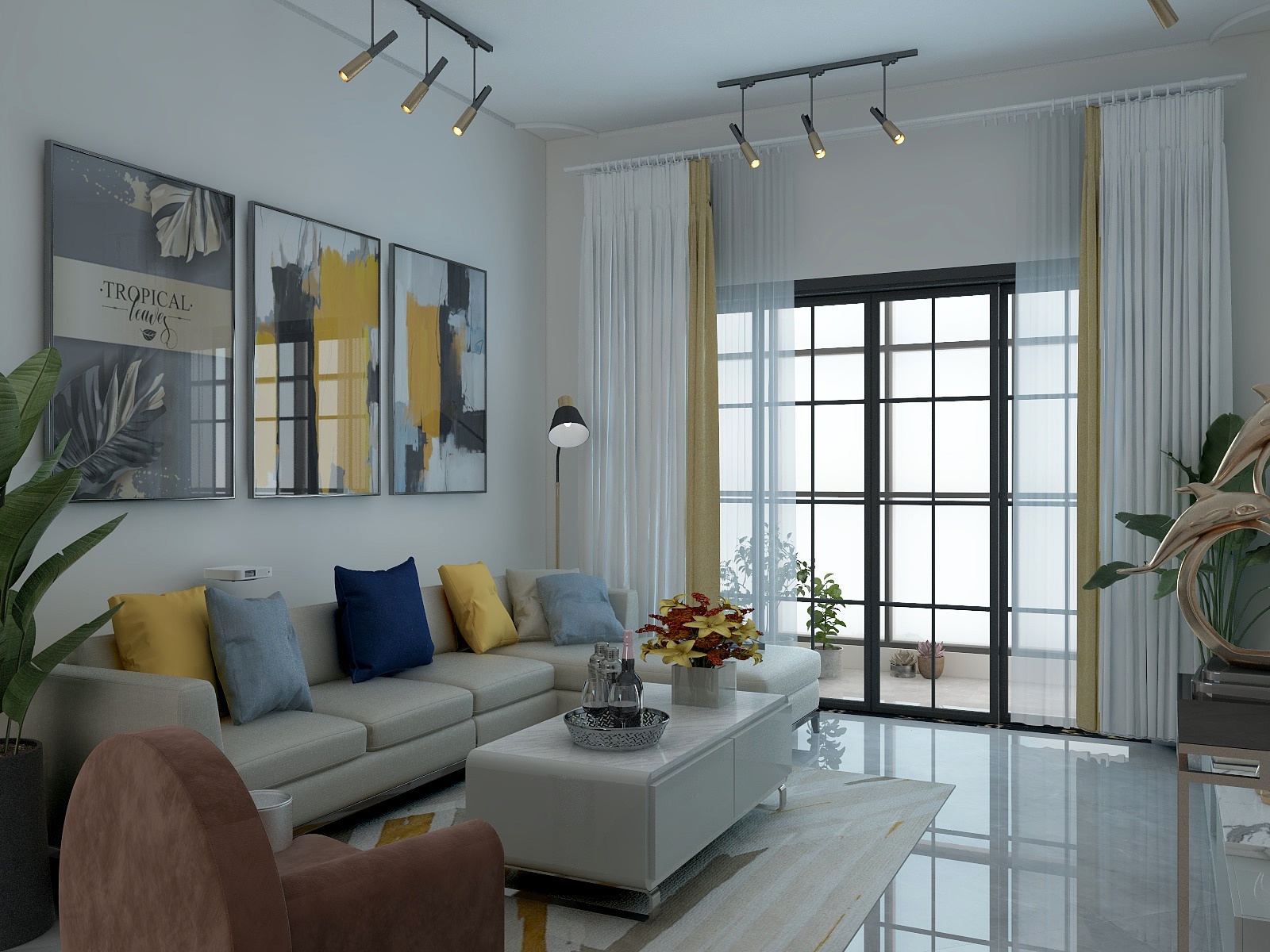 钰杰装饰-120平现代简约无主灯开放式厨房-装修设计方案