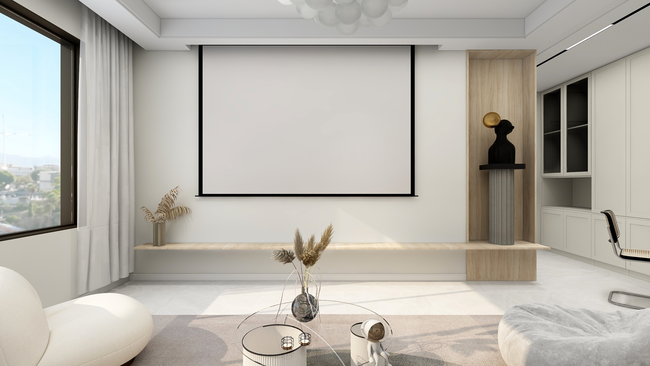 王峰-《女孩》50㎡北欧风1居室装修效果图