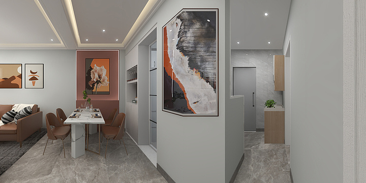 马浩杰-自建房现代简约72㎡2室-装修设计方案