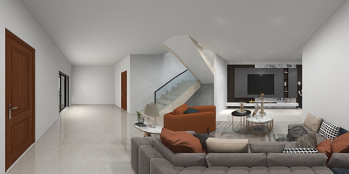 禾易-陈家疃别墅一楼.dwg-装修设计方案