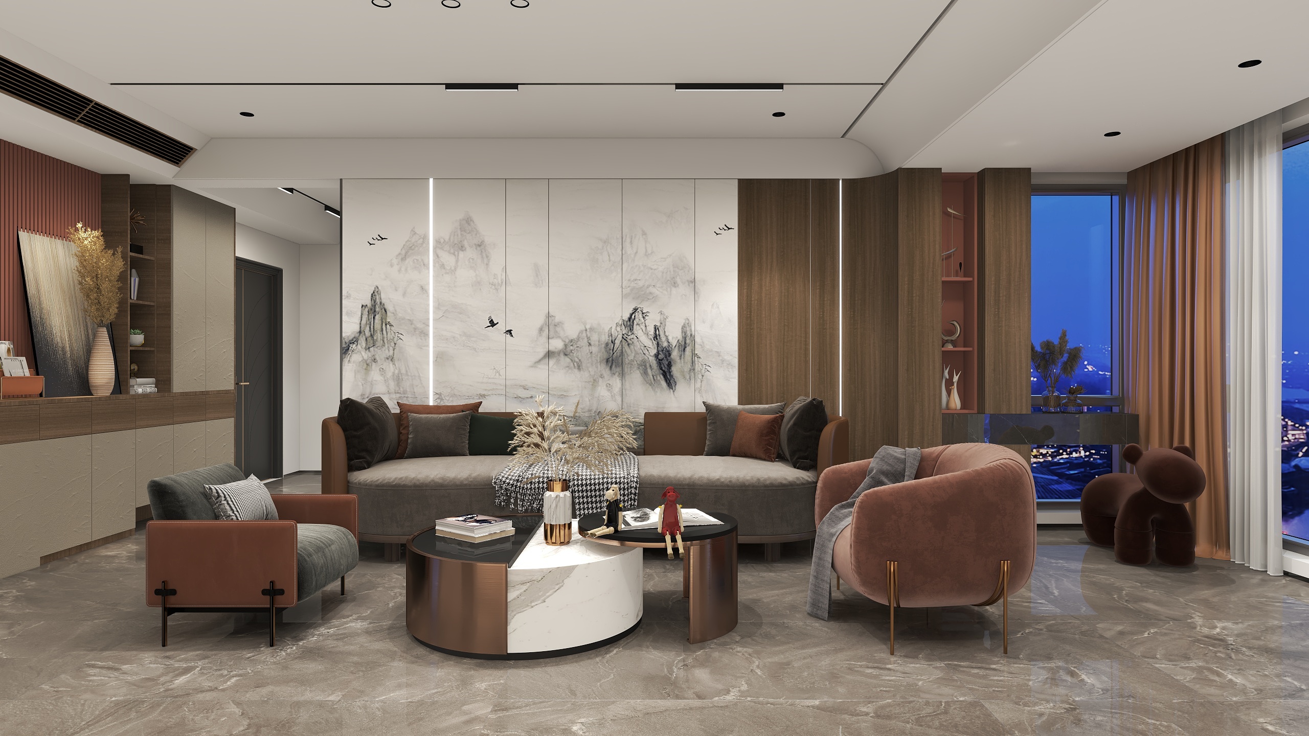 虾米空间-碧桂园花岸-港式简中-装修设计方案