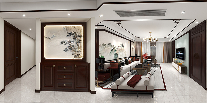 李宏伟-领誉城11-1-1201-新中式-装修设计方案