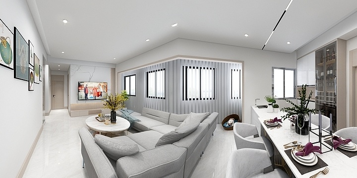 室内深化设计-瑞和园89.50㎡B户型3室2厅1卫-装修设计方案