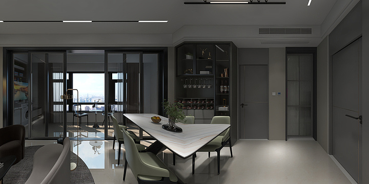 知筑空间设计-瑞和园89.50㎡B户型3室2厅1卫-装修设计方案