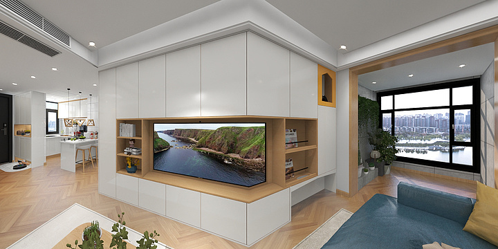 尹新阳-德信海德公园83.00㎡A2’3室2厅1卫1厨-装修设计方案