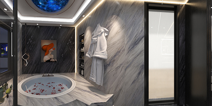 JOANER室内设计-滨江汇别墅卫生间-装修设计方案