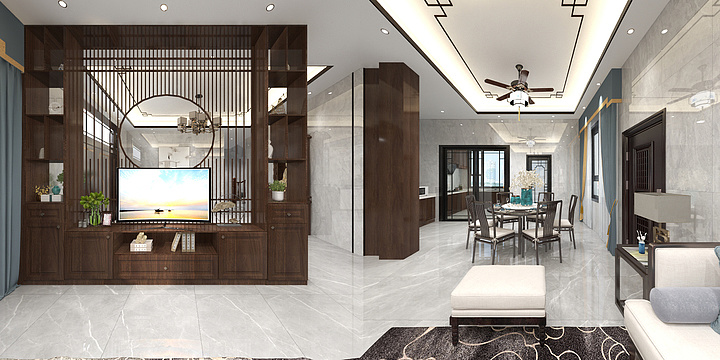 室内设计师-曾柯-三塘别墅沈总雅居.dwg-装修设计方案