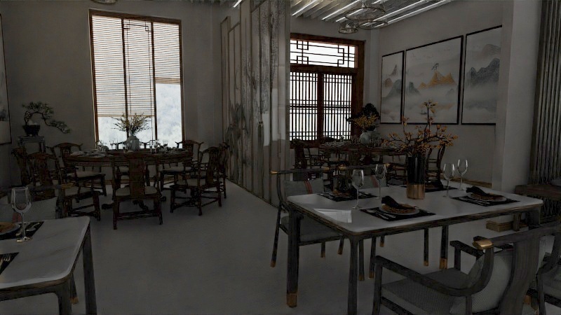 199****7886yzqG-新中式餐厅-装修设计方案