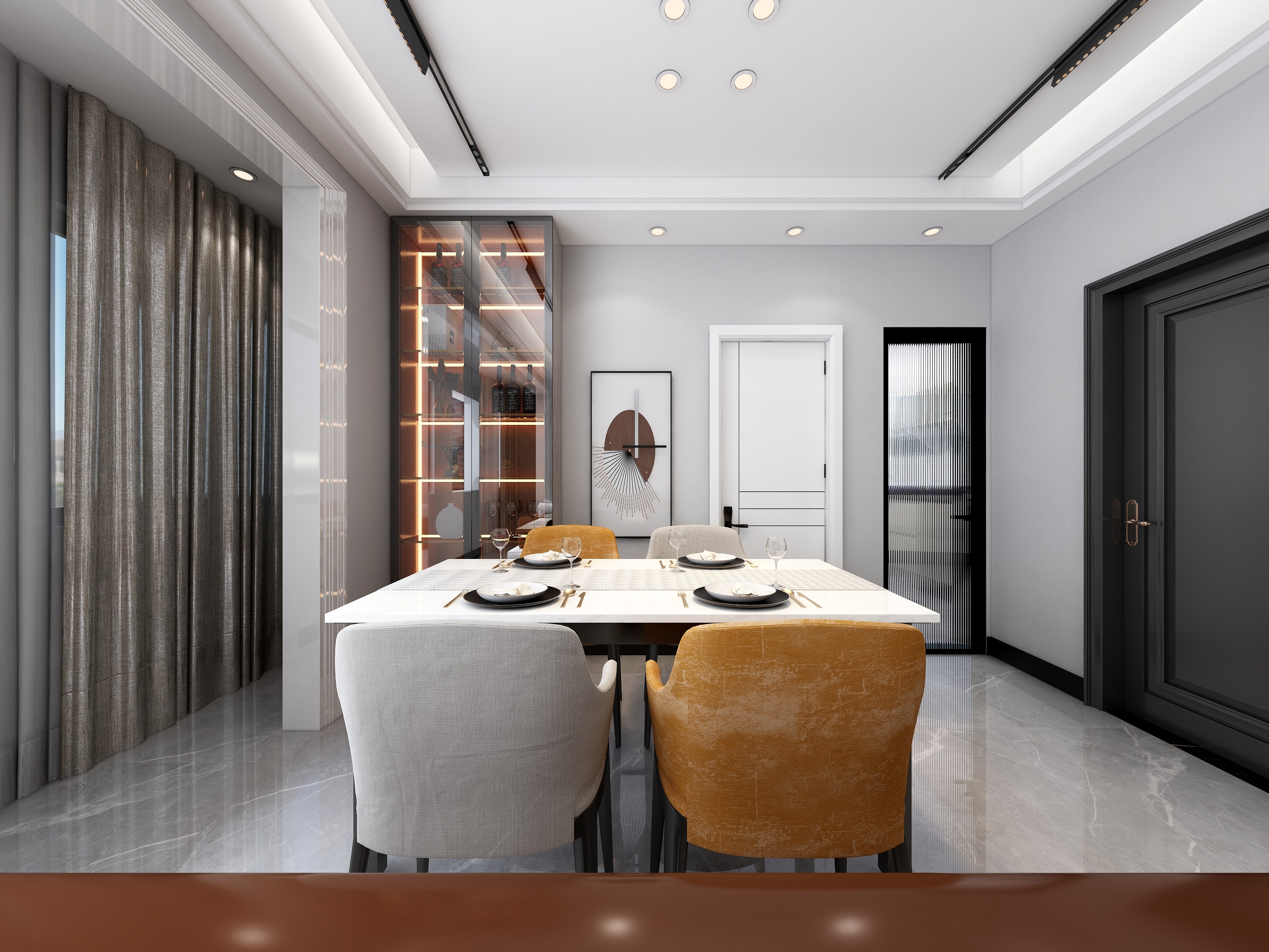 易凡工作室-瑞和园89.50㎡B户型3室2厅1卫-装修设计方案