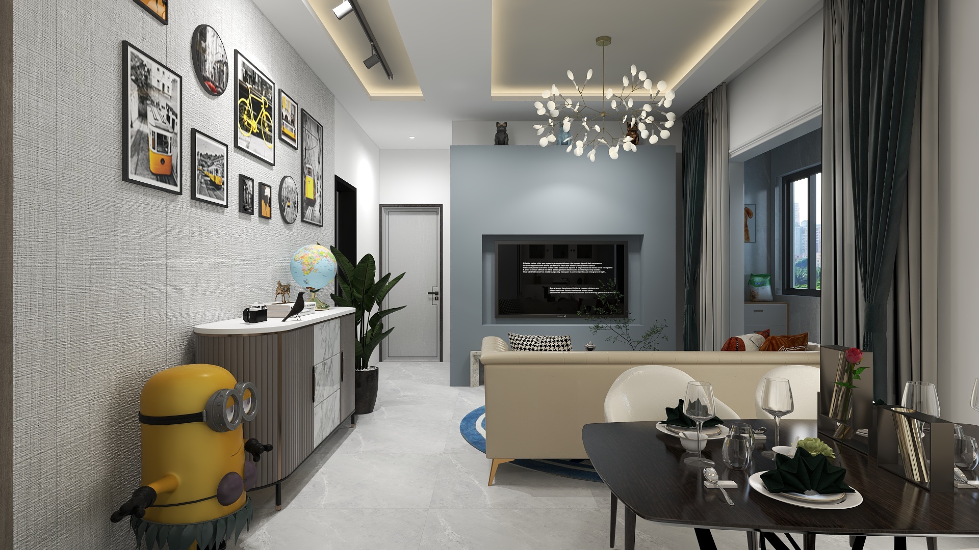 曹杰JACK-瑞和园89.50㎡B户型3室2厅1卫-装修设计方案