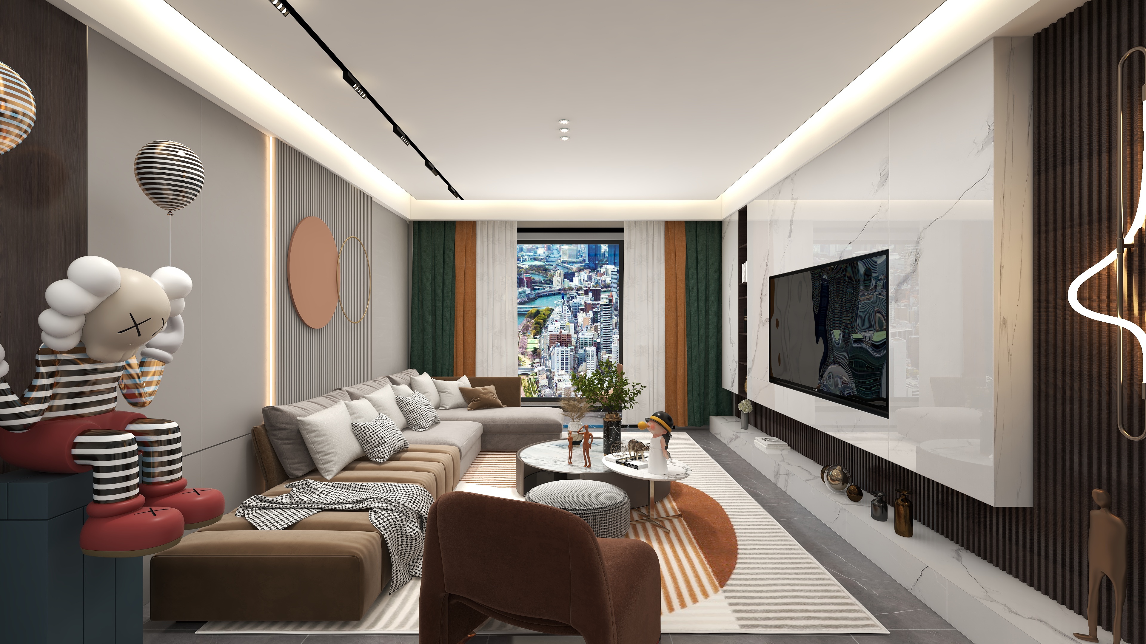 索亚大宅空间设计-现代轻奢-精致生活-装修设计方案