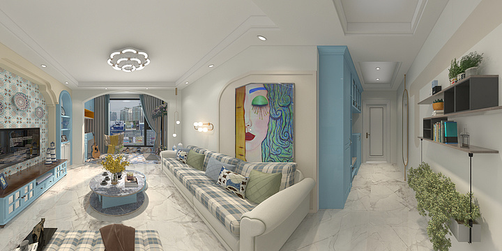 王胖呱-公园学府-混搭-装修设计方案