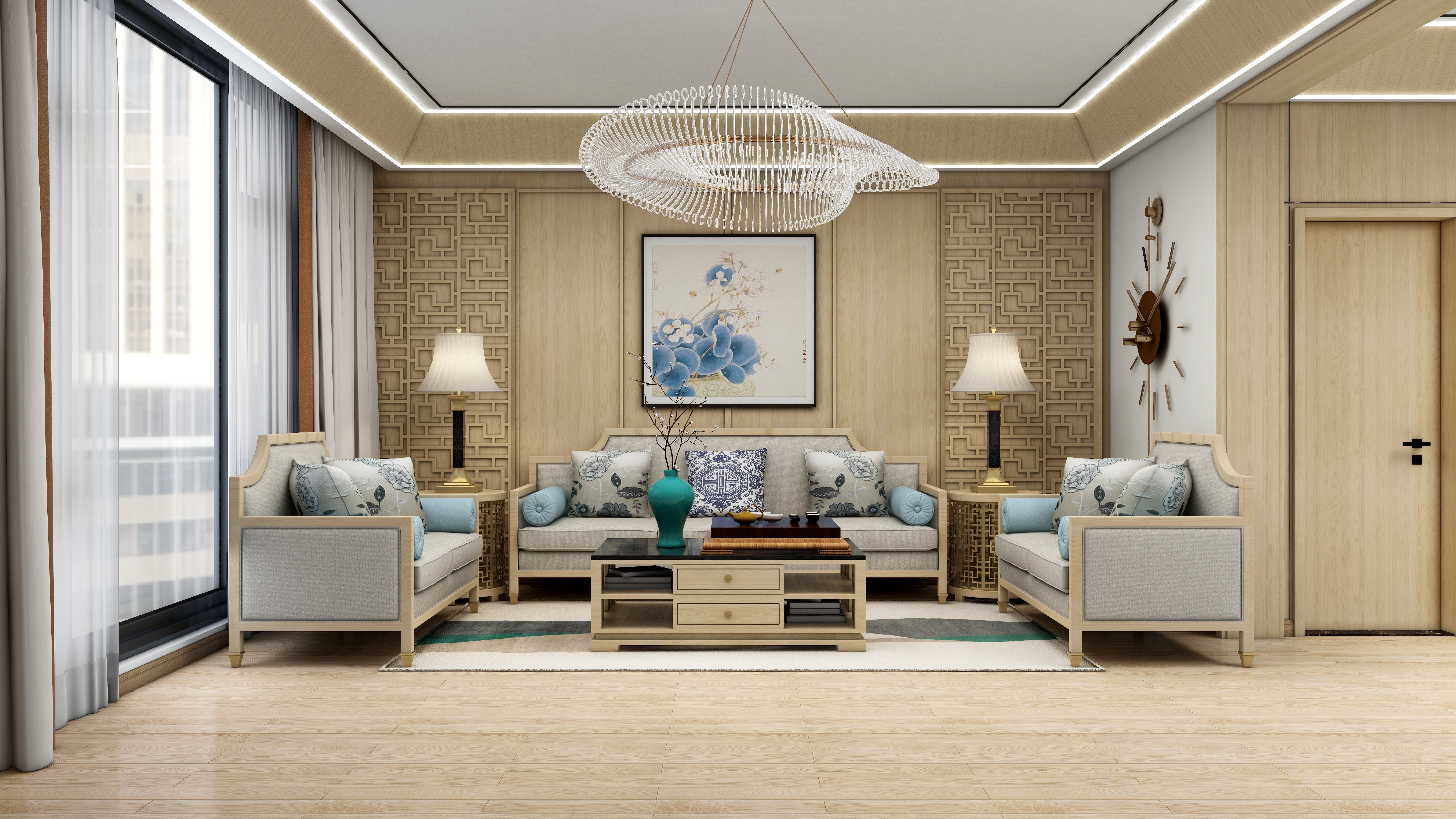 500一套_韩昊霖-300平5房2厅装修效果图