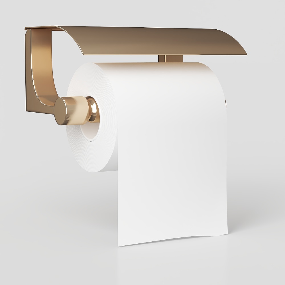 卫浴五金-现代纸巾盒-133D模型