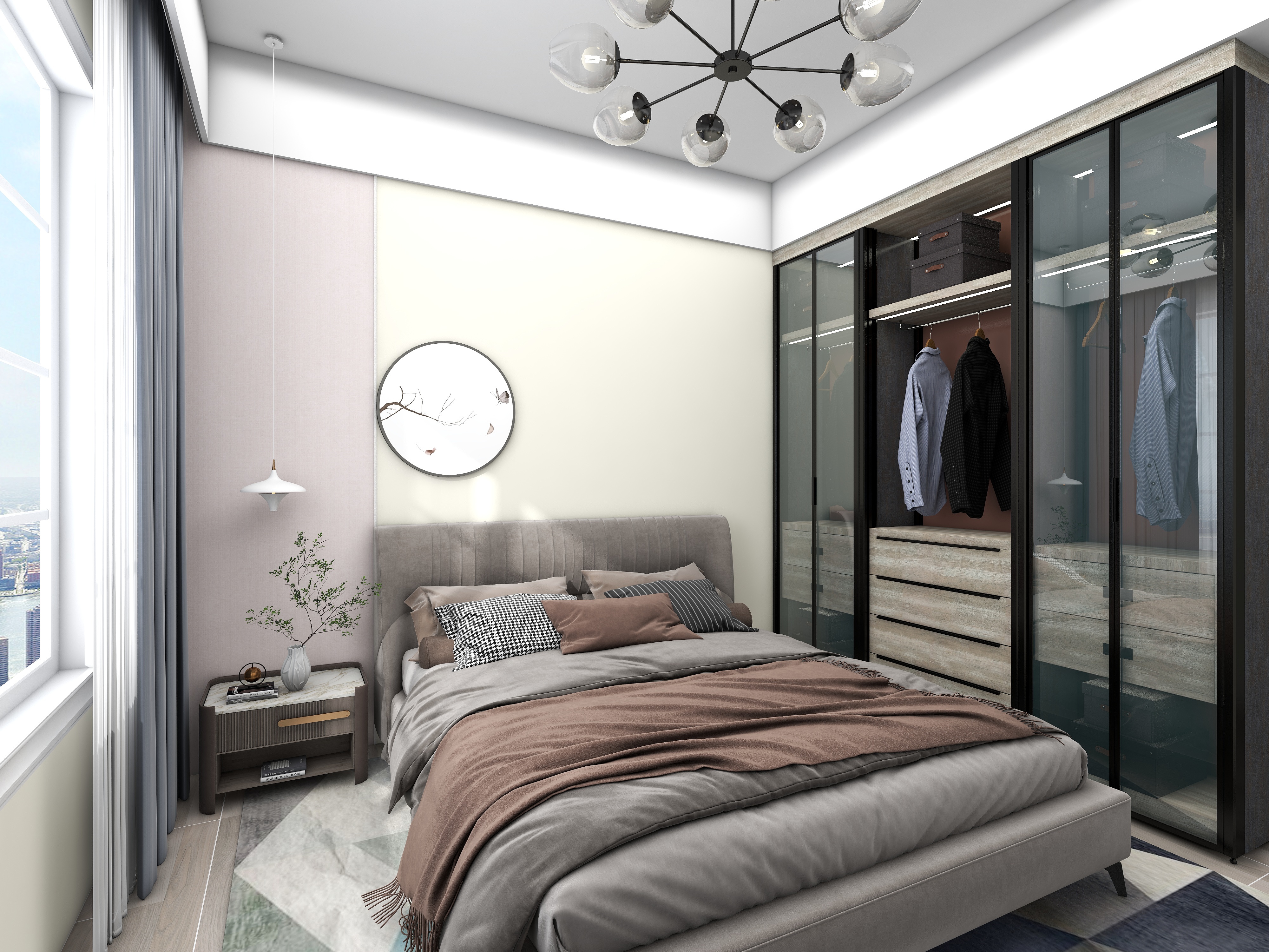 成都徐春春陆-中海和颂C户型115平，电视岩板，全屋壁布加装饰画-装修设计方案