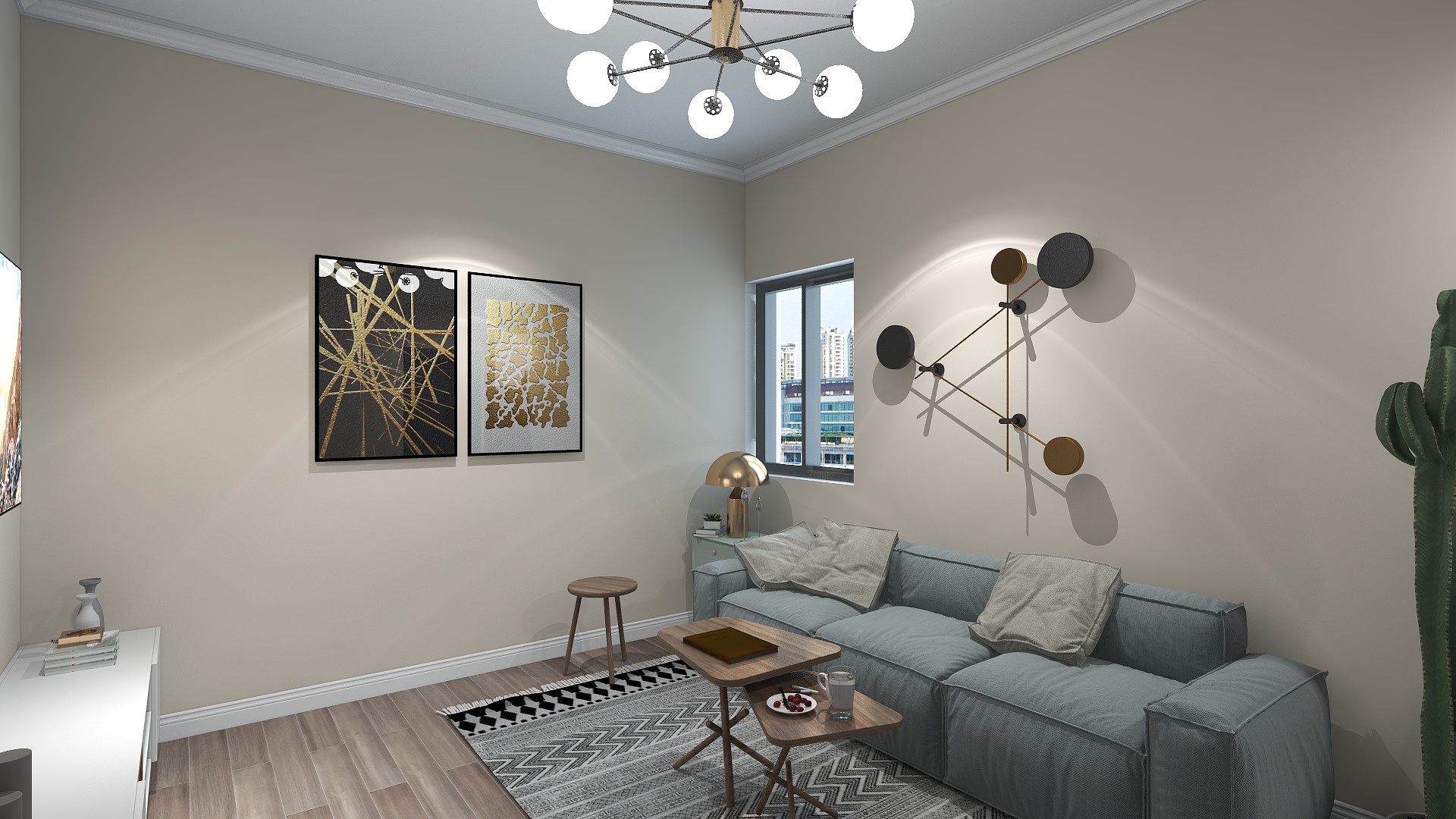 南京维之洋主账号-宁西公寓78㎡两室北欧风装修效果图