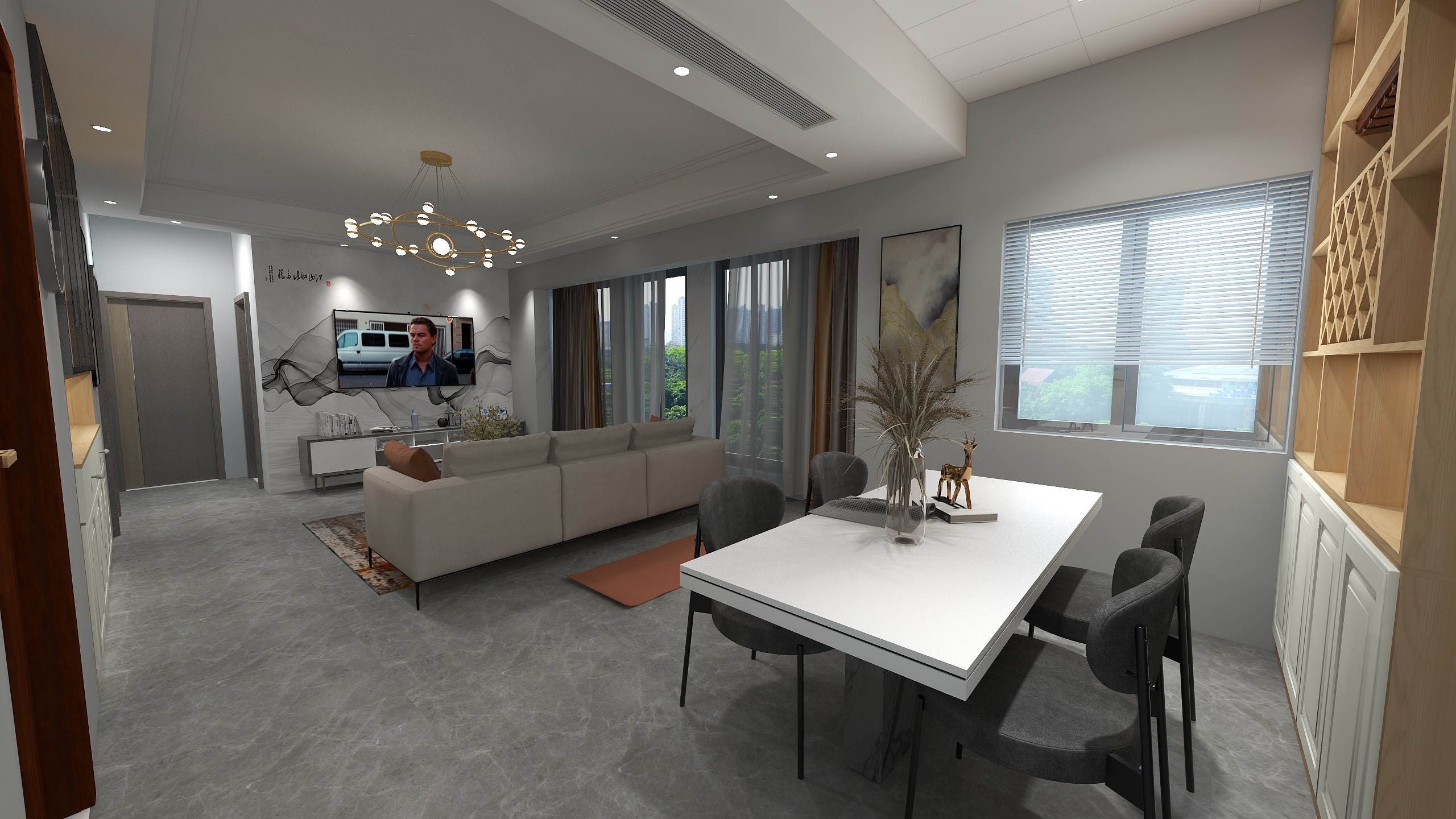 AI筑巢装饰-瑞和园89.50㎡B户型3室2厅1卫-装修设计方案