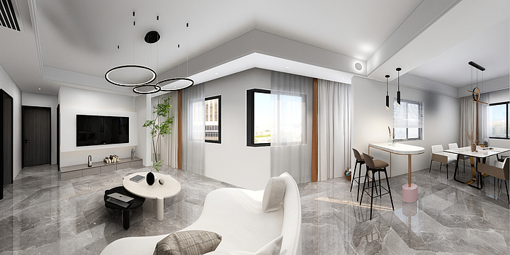 北极熊先森-瑞和园89.50㎡B户型3室2厅1卫-装修设计方案