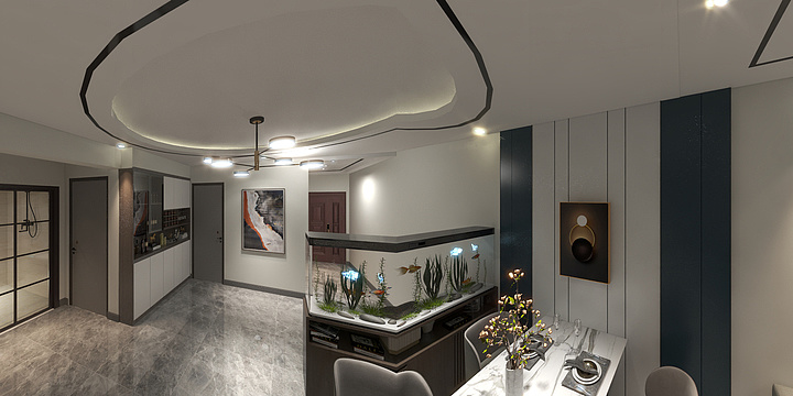 小崧-曲星家效果图-装修设计方案