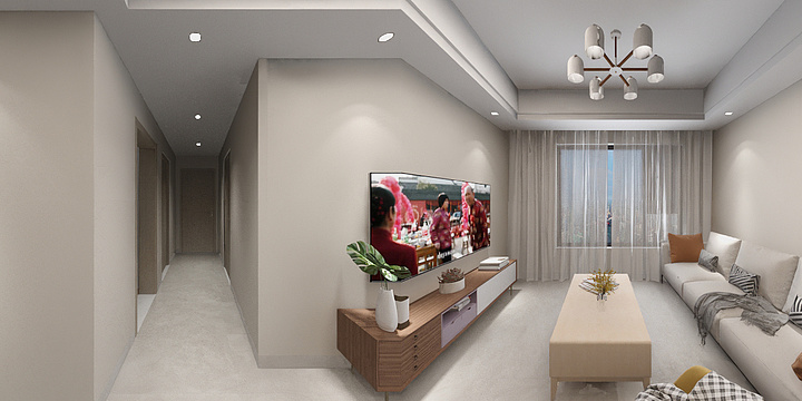 郭芯涵-万景进院9-1-3303效果图.-装修设计方案