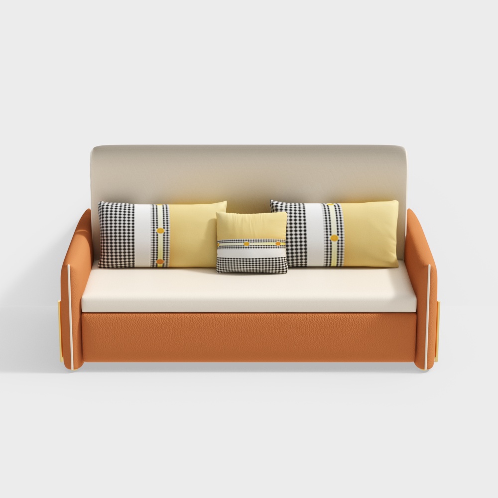  Modern Velvet Upholstered Convertible Full Sleeper Sofa with Storage