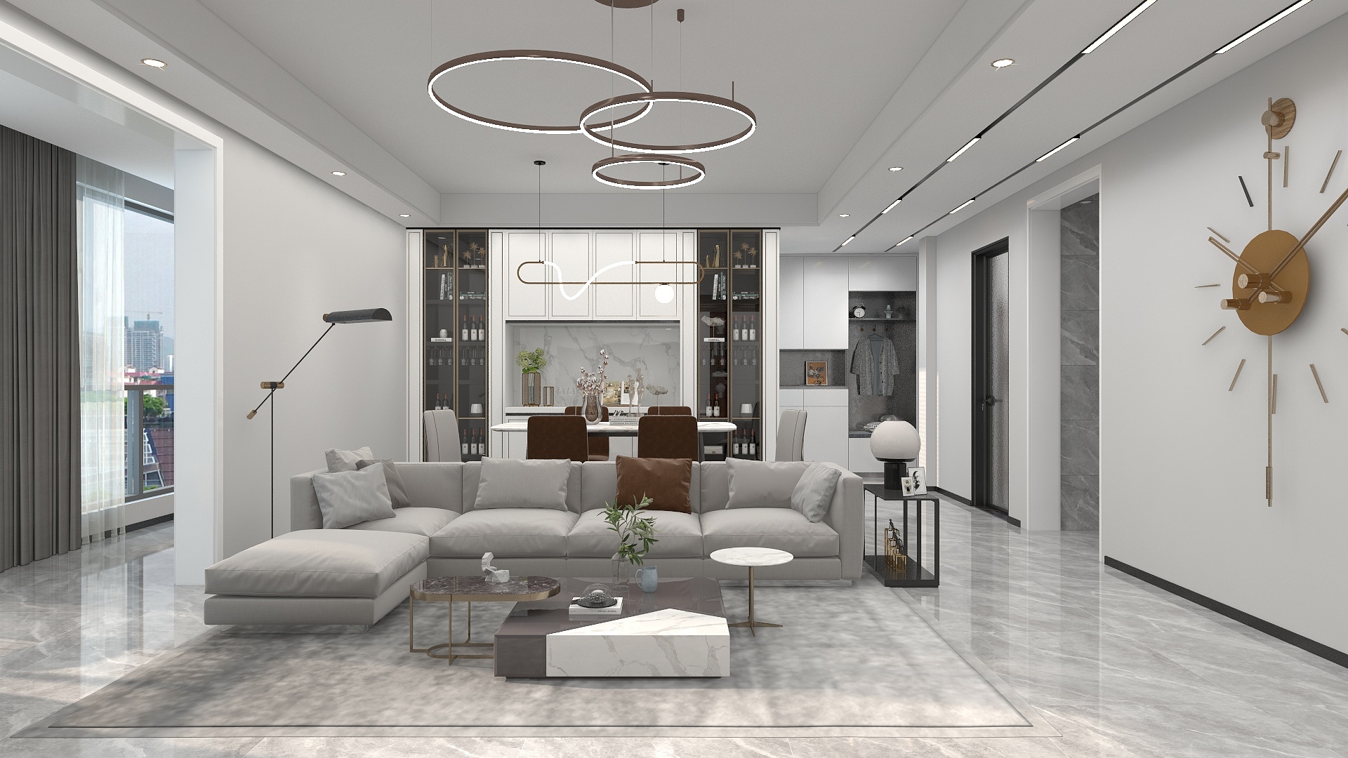 一品设计YP-134m²现代四居室-御府装修效果图