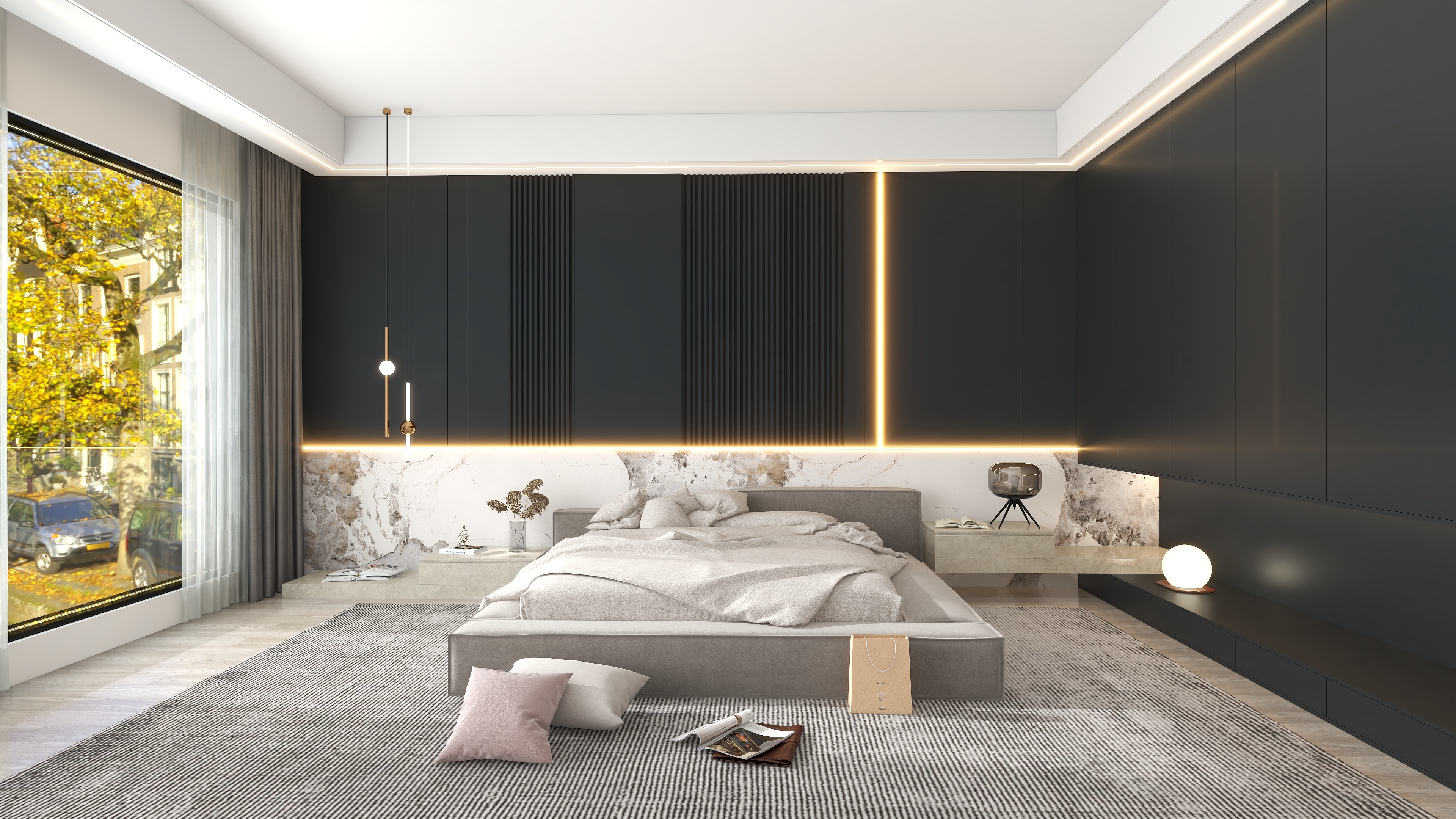 易邦文化传播-主卧-背景墙-装修设计方案