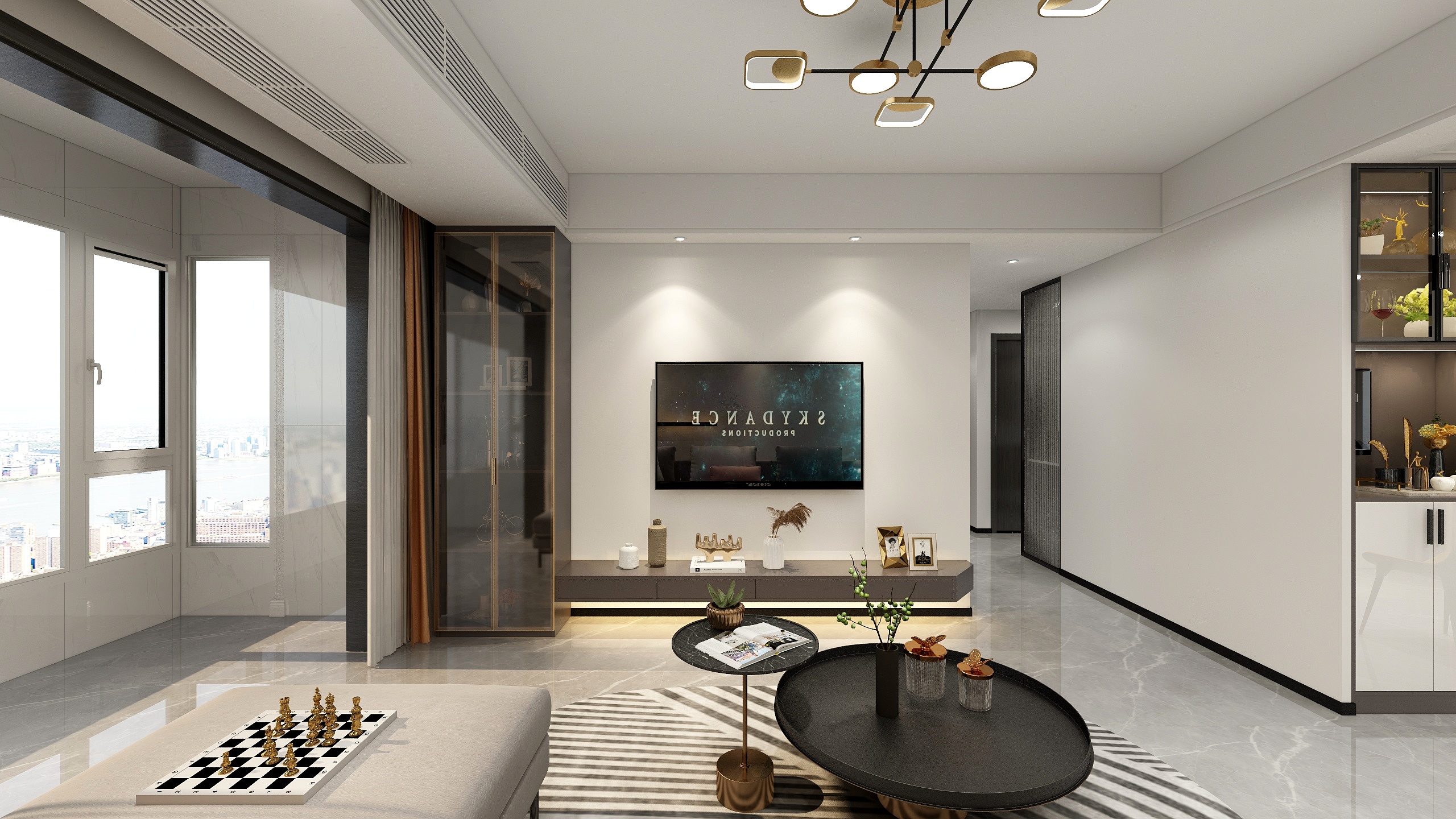 朱亚球-120平-极简风全房装修效果图