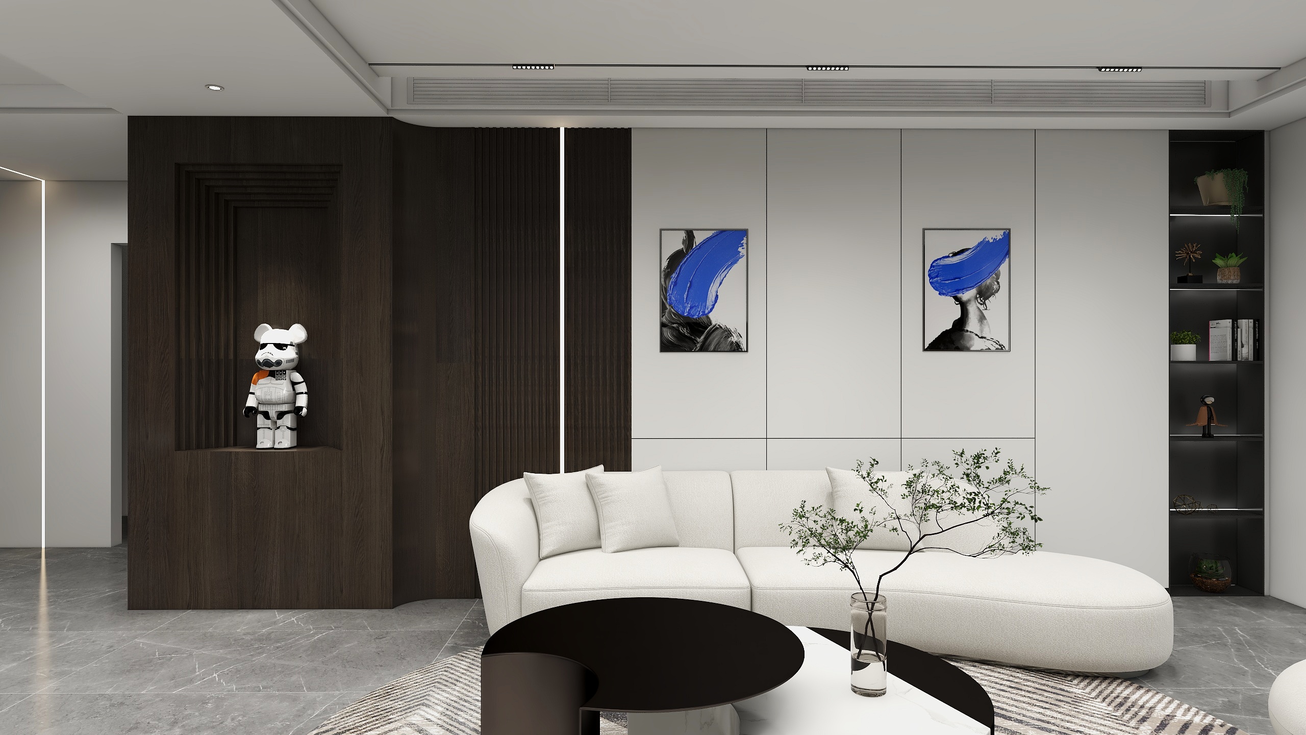 三刀丶BAbu-阳光学府C户型客厅-装修设计方案