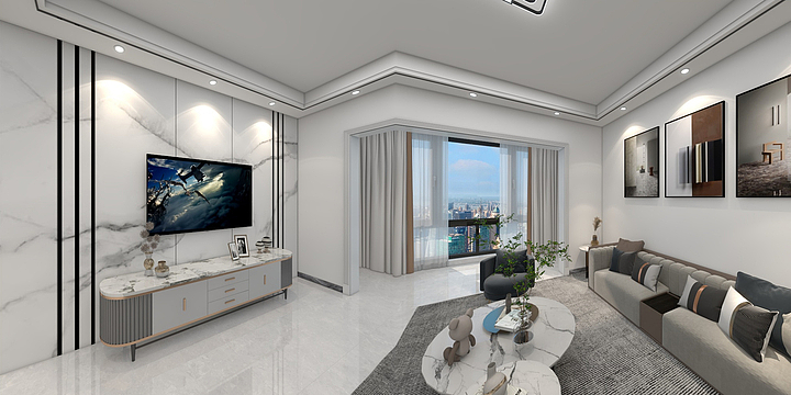 博诚装饰设计-新中式罗吏木村120平-装修设计方案