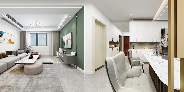 V壹私人定制设计-自来水小区1-601王先生效果图-装修设计方案